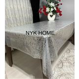 NYK HOME Hasır Desen Lüks Pvc Silinebilir Masa Örtüsü Tüm Renk Ve Ölçüler GRİ