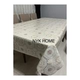 NYK HOME Hasır Desen Lüks Pvc Silinebilir Masa Örtüsü Tüm Renk Ve Ölçüler KREM KAHVE RENK
