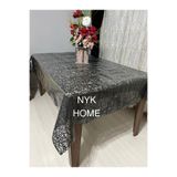 NYK HOME Hasır Desen Lüks Pvc Silinebilir Masa Örtüsü Tüm Renk Ve Ölçüler SİYAH RENK