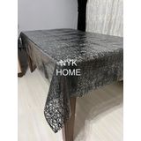 NYK HOME Hasır Desen Lüks Pvc Silinebilir Masa Örtüsü Tüm Renk Ve Ölçüler SİYAH