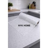 NYK Home Raf Örtüsü Dolap Örtüsü Pvc Deliksiz Üstü Şeffaf Kaplama Dantel 1, Sınıf Malzeme - Beyaz - 50- 1 METRE