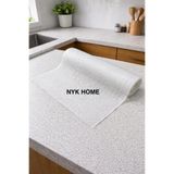 NYK HOME Raf Örtüsü Dolap Örtüsü Pvc deliksiz Üstü Şeffaf kaplama Dantel 1, sınıf malzeme BEYAZ RENK