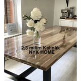 NYK Home Şeffaf Kalın Masa Örtüsü 2,3 Milim NET Kalınlık KESİNLİKLE DAHA İNCE DEĞİL tüm ölçüler mevcuttur - 70 x 90 cm