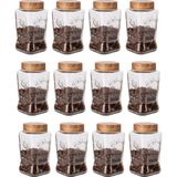 Nyl Home 12 Li 1100 ml Cam Kavanoz Erzak Saklama Kabı Özel Seri Işlemeli ve Etiket Hediyeli