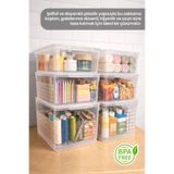 NYL HOME 12'li Çok Amaçlı Saklama Kabı Seti Buzdolabı Düzenleyici Kiler Banyo Deterjan Saklama Kutusu 3-5-7 L