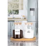 Nyl Home 2'li Ahşap Vakumlu Kapaklı Ahşap Altlıklı Nescafe Süt Tozu Kavanozu Cam 1000 ml