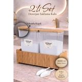 Nyl Home 2'li Standlı 3'lt Toz Deterjan Kutusu Saklama Kabı Ölçek Hediyeli