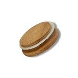NYL HOME 6 cm Yuvarlak Bambu Kavanoz Kapağı - Cam Baharatlık & Kavanoz İçin Hava Almaz Ahşap Yedek Kapak