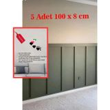 Nym Concept Beş Adet Iskandinav Duvar Çıtası 100Cm X 8 Cm Çocuk Odası Duvar Dekorasyonu , Duvar Çıtası