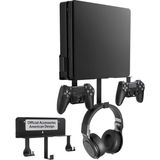 Nymus Wall Mount For Ps4 Slim, Ps4 Slim Wall Mount With Detachable 2 Controller Holder Headphone Hanger, M