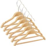 Nyn Ahşap 3-7 Yaş 30cm Bebek Elbise Askısı 6 Adet - Naturel