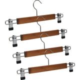 Nyn Ahşap Askı Mandallı Pantolon Etek Askısı 50 Adet - Kahverengi