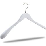 NYN Ahşap M-023 Ceket Kaban Askısı Beyaz Renk Erkek 44cm 8 Adet