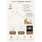 Nyn Ahşap M002-Ç Elbise, Bluz, Gömlek Askısı 2 Adet 38CM - Beyaz
