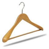 NYN Ahşap M023B BARLI Takım Elbise, Ceket, Kaban Askısı Kadın Naturel Renk 40CM 1 Adet - Bej