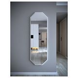 Nysamo 120 cm Beyaz Altıgen Duvar Aynası