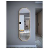 Nysamo 120 cm Safir Meşe Altıgen Duvar Aynası