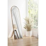 Nysamo 150 cm Ceviz Ayaklı Kubbe Duvar Aynası