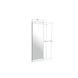 Nysamo 40X120 Cm Safir Mese Dekoratif Duvar Salon Koridor Ofis Boy Aynasi