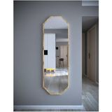 Nysamo Beyaz 6 Gen Dekoratif Boy Aynası 40X120 cm Geometrik Şekiller Suntalam Malzeme ile Şık Tasarım