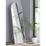 Nysamo Beyaz Ayaklı Antre Koridor Duvar Ayna 40X120 cm Geometrik Şekil Suntalam Malzeme ile Tasarlanmış