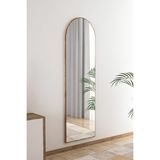 Nysamo Ceviz Antre Koridor Konsol Duvar Salon Banyo Wc Ofis Yatak Odası Boy Ayna 40X120 cm Kubbe Beyaz Ayna - Kahverengi - 40 x 120 cm