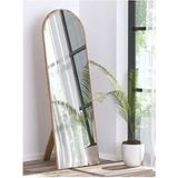 Nysamo Ceviz Ayaklı Boy Ayna Dikdörtgen Tasarım 50X150 cm Modern Salon ve Antre Kullanımı İçin - Kahverengi - 50 x 150 cm