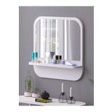 Nysamo Rafli Kare 45 Cm Koridor Dresuar Konsol Duvar Salon Banyo Ofis Cocuk Yatak Oda Rafli Aynasi