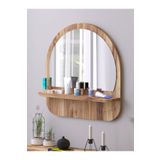 Nysamo Rafli Oval 58 Cm Koridor Dresuar Konsol Duvar Salon Banyo Ofis Cocuk Yatak Oda Rafli Aynasi