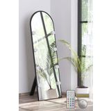 nysamo Siyah Antre Koridor Duvar Salon Banyo Wc Ofis Çocuk Yatak Odası Led Ampullü Boy Ayna 50x150cm