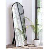 Nysamo Siyah Ayaklı Geometrik Şekilli Antre Koridor Duvar Aynası 40X120 cm Suntalam Çerçeve Tasarımı