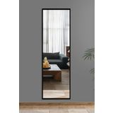 Nysamo Siyah Duz Dekoratif Boy Duvar Aynasi 40X120 Cm