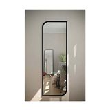 Nysamo Siyah Oval Dekoratif Boy Duvar Aynası 40X120 cm MDF Malzemeden Çapraz Tasarım