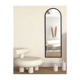 Nysamobeyazboy Ayna Antre Koridor Konsol Duvar Salon Banyo Ofis Çocuk Yatak Odası Boy Aynası,Siyah 40X120