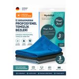 Nysköljd Solingen Mikrofiber Cam Bezleri Sihirli Bez İz Bırakmayan Temizlik Bezi Mikrofiber 40X 60 Cm 3 Adet