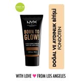 NYX Professional Makeup Born To Glow! Naturally Radiant Bronz Ciltlerle Uyumlu Fondöten – 19 Mocha