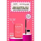 NYX Professional Makeup Buttermelt Blush Kremsi Pembe Pudra Allık - 04 U Know Butta & Tattoo Liner Mini Göz Kalemi Hediyeli Makyaj Seti