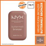 NYX Professional Makeup Buttermelt Kremsi Pudra Bronzer 02 All Buttad Up 12 Saat Kalıcı Etki