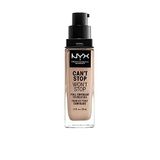 NYX PROFESSIONAL MAKEUP Can't Stop Won't Stop Fondöten, 24 saat Tam Kaplama Mat Kaplama - Porselen