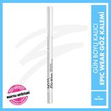 NYX Professional Makeup Epic Wear Beyaz Su Geçirmez Göz Kalemi – 36 Saat Kalıcı, Yoğun Pigmentli ve Kolay Sürüm