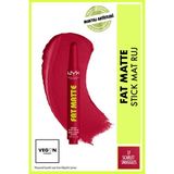 NYX Professional Makeup Fat Matte Ruj 17 Scarlet Snuggles Nemlendirici Etkili Mat Stick
