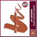 NYX Professional Makeup Lıp Lıngerıe Staın Dudak Kalemi - 03 Barely There