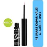 NYX Professional Makeup Luxury Eyeliner - Epic Wear Metallic Liquid Liner Fuschia Metal 1 Adet - Siyah