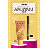 NYX Professional Makeup NYX Buttermelt Glaze SPF 30 Cashew Butta ve Epic Wear Liner Pitch Black Uzun Süre Kalıcı Işıltılı Göz Makyajı