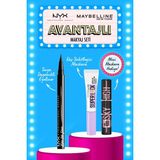NYX Professional Makeup Nyx Epic Ink Liner Liner & Maybelline Super Lock Super Lock Kaş Sabitleyici Maskara Seti & Sky High Cosmic Mini Maskara Hediyeli