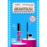 Nyx Professional Makeup The Brow Glue Instant Brow Styler Kaş Sabitleyici Maskara - Clear & Mini Maybelline Tattoo Liner Gel Pencil Hediyeli Set - Şeffaf