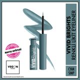 NYX Professional Makeup Vivid Brights Likit Eyeliner Cyan Simp Kolay Uygulama 7 ml