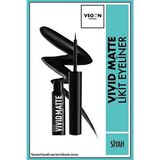 NYX Professional Makeup Vivid Matte Likit Eyeliner - Siyah Renk, Mat Görünüm ve 12 ml Miktar ile Profesyonel Makyaj