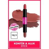 Nyx Professional Makeup Wonder Stick Çift Taraflı Stick Coral and Deep Peach Krem Allık
