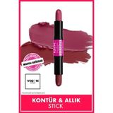 Nyx Professional Makeup Wonder Stick Çift Taraflı Stick Deep Magenta and Ginger Krem Allık